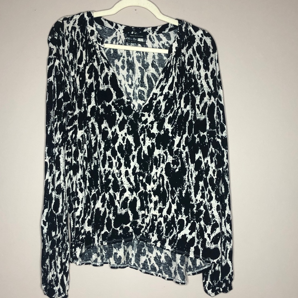 UO Flowy top with animal print